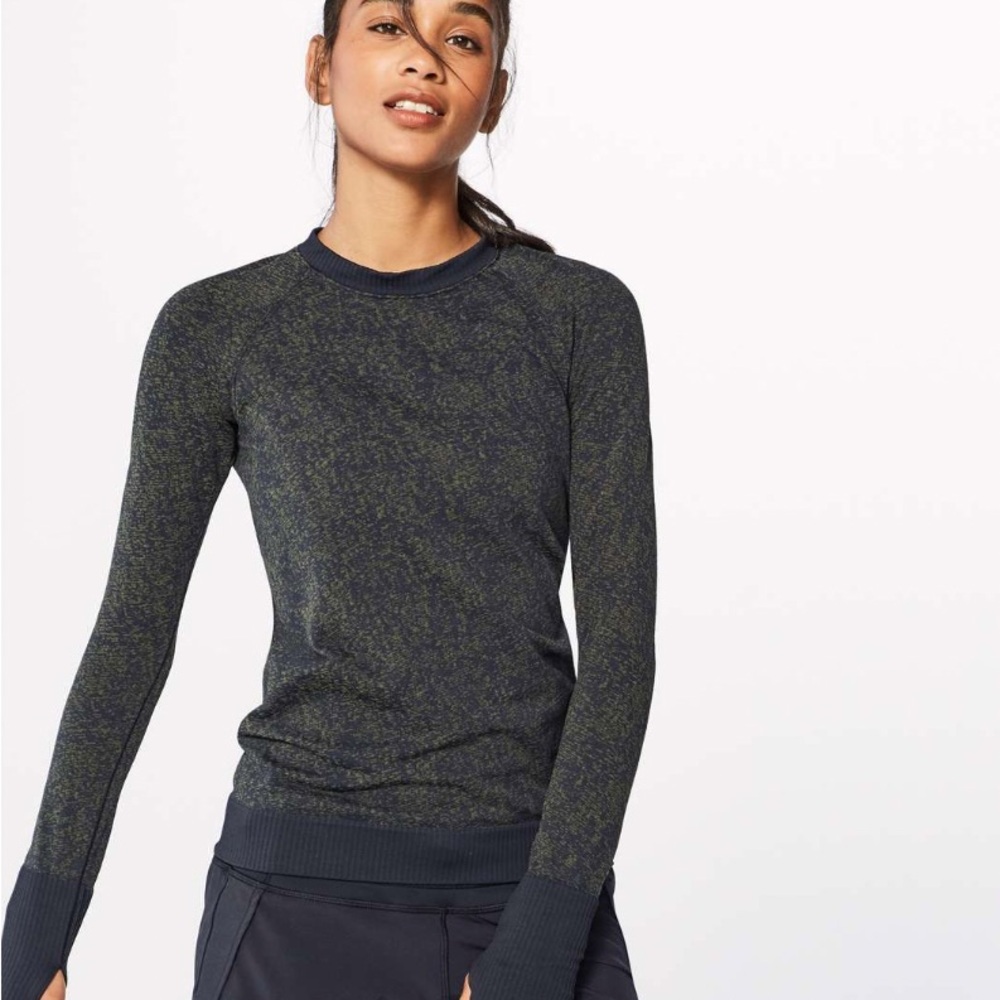 NWT Lululemon Rest Less Pullover in Black / Armory